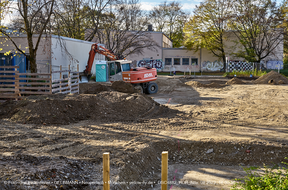 08.11.2022 - Baustelle an der Quiddestraße Haus für Kinder in Neuperlach